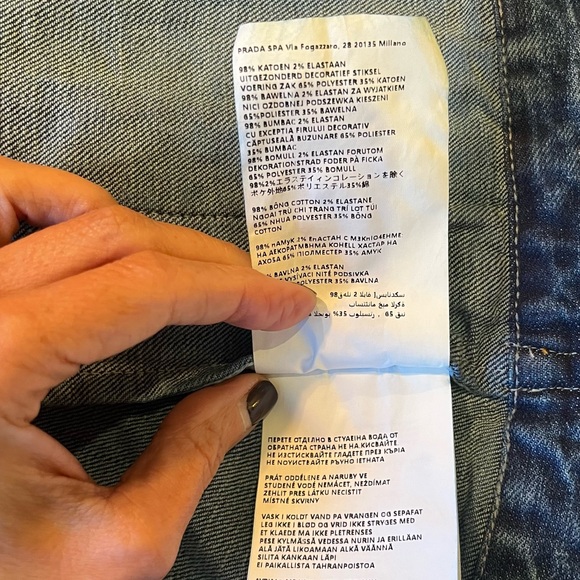 Miu Miu Cropped Stretch Denim Jacket - Size 36 - Picture 17 of 17